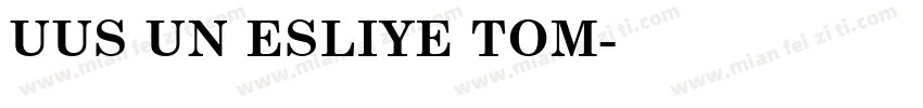 UUS UN ESLIYE TOM字体转换